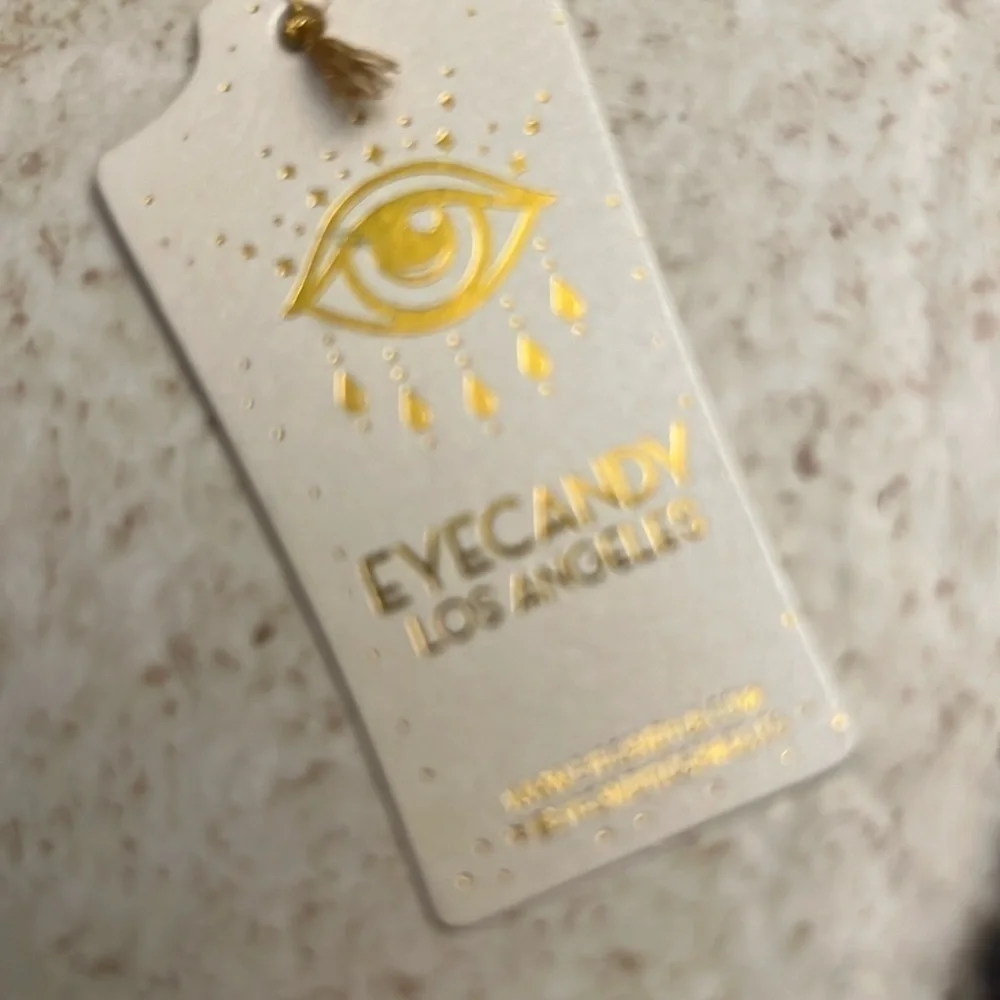 Eye Candy Glass Crystal Peacock Necklace New